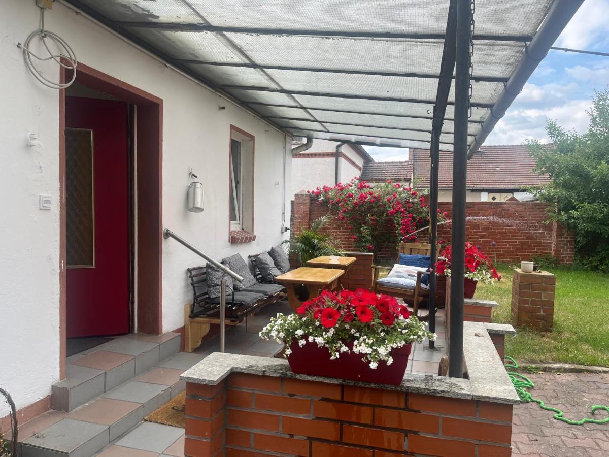 Kahnstuebchen Mit Neuem Innenhof Garten 뤼벤 외부 사진